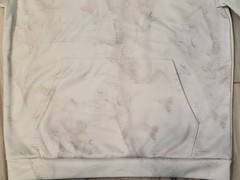 M Men’s White Camo Hoodie Synthetic Poly/Cotton 21×25 NOS