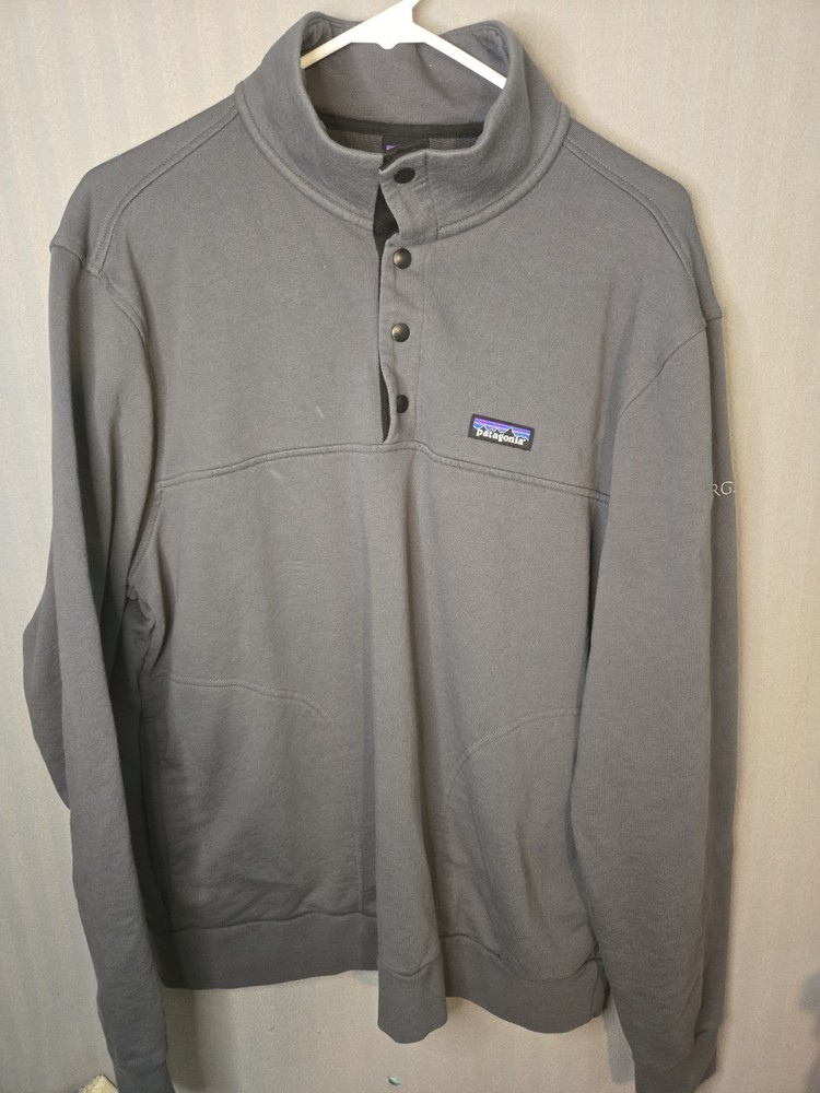 Patagonia Men Daily Snap-T Pullover Grey Large Tiger Global Corporate Swag VC