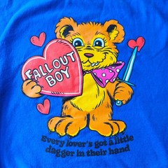Fall Out Boy Sweatshirt Fourth of July Lyric Bear Heart Dagger Medium Band Tee