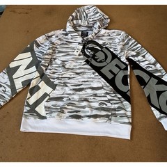 Ecko Unltd Mens White Camo Graphic Hoodie Sweatshirt EG31H642 Large NWT