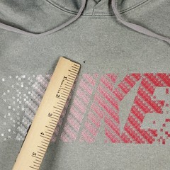 Nike Sweater Mens Small Gray Swoosh Casual Pullover Hoodie Sweatshirt *