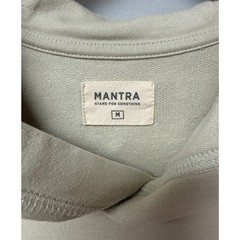 Mantra Essential Hoodie Men M Tan Pima Cotton Tencel Raglan Sleeve Pullover Soft