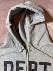 Authentic Gallery Dept Boxing Logo Full Zip Hoodie Gray Men’s Small Designer