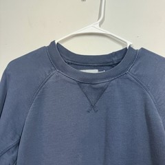 Pact 100% Organic Cotton Sweatshirt Mens M Navy Blue Raglan Crewneck Sustainable