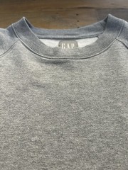 GAP Light Heather Gray Crewneck Sweatshirt Terry Inside Long Sleeve