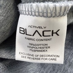 Actively Black Mens 4X Gray Logo Hoodie Sweatshirt Performance Pullover Stretch