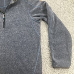 Eddie Bauer Sweatshirt Mens Medium Blue Fleece Hiking Camping Outdoors Logo