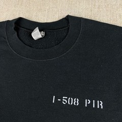1-508 PIR Airborne Fury From The Sky Sweatshirt Mens Small Black Military Unit
