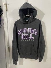 Spring Hill College Hoodie Size M Champion Eco Fleece Grey PreOwned Good