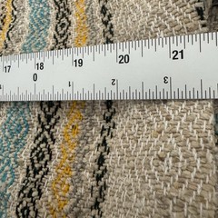 Molina Mexican Baja Hoodie Pullover Jacket Size 42 L Beige Striped Surfer Hippie