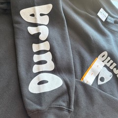 Ouija Crewneck Sweatshirt Cotton/Polyester Gray Small Graphic Print