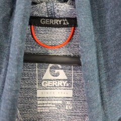 Mens Gerry Blue Performance Pullover Hoodie Drawstring Rayon Blend Stretch XL