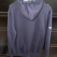 Amsterdam Designs Large Hoodie Navy Red White Half Zip Graphic Pockets