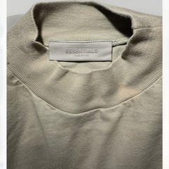 ESSENTIALS Men’s Beige Logo Crewneck Fleece Pullover Sweatshirt Size XS