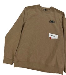 NEW Hurley Good Times Sunshine Slub Crew Neck Pullover Sweatshirt Brown Mens