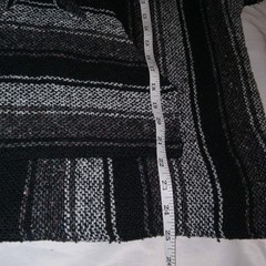 Molina Pullover Mexican Baja Pocket Hoodie Striped Colors Mens – Size M Hippie