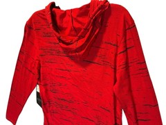Modern Culture Size Large Red Long Sleeve Hoodie With Black Stripe