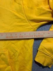 NovaMen Hoodie Men XL? 46″ Chest Yellow Fleece Lined Kangaroo Pockets Activewear