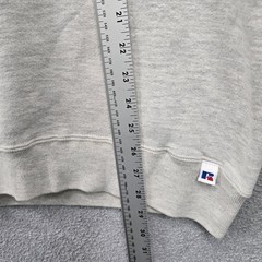 VINTAGE Russell Athletic Men Sweatshirt LT Gray Fleece Logo All Seasons 90s USA