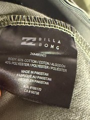 Billabong Abner Hoodie Men’s M Green Gray Colorblock Full Zip Sweatshirt NWT