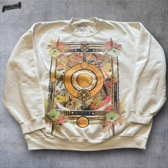 Civil Sweatshirt Mens Large Ornate Medallion Floral Graphic Fleece Crewneck