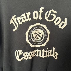 Fear of God Essentials Heavy Fleece Hoodie “Jet Black” Large
