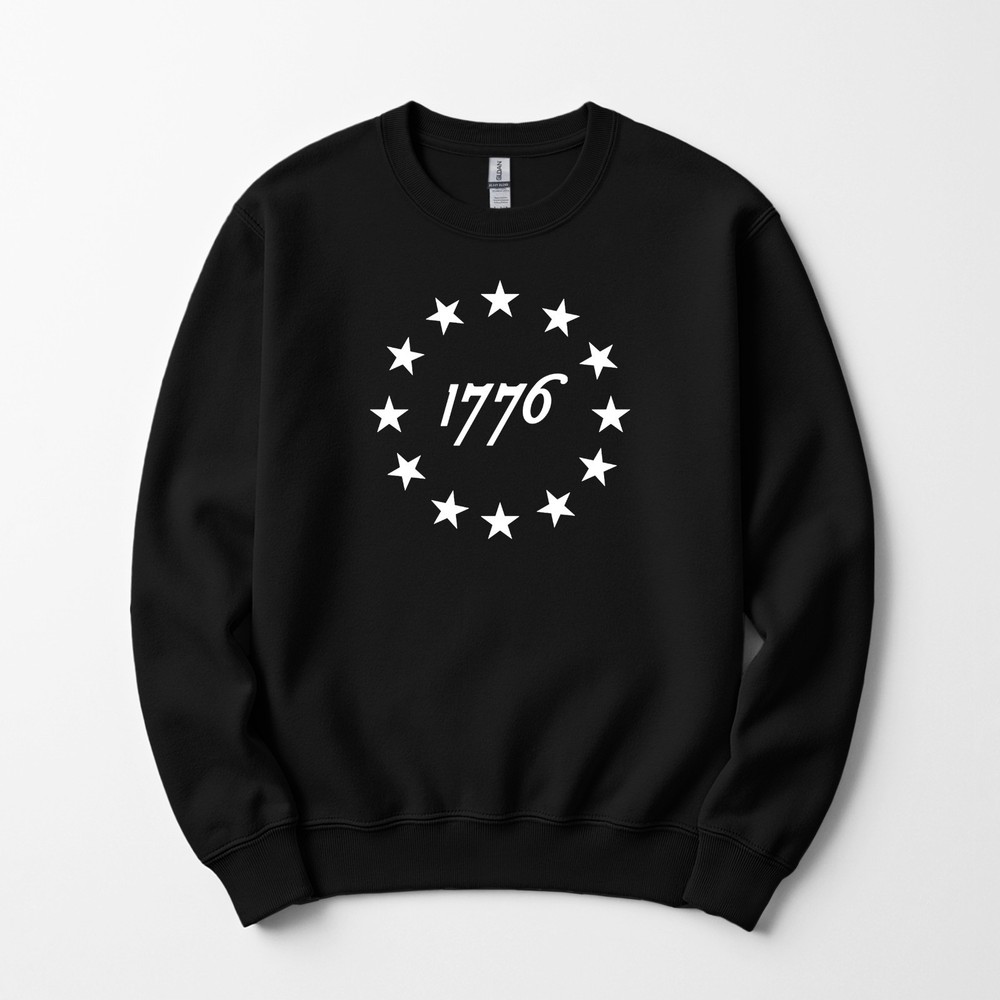 1776 Patriotic Flag American Sweatshirt Crewneck Unisex Womens Mens America