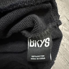 BKYS Mens Stay Trapt Teddy Bear Graphic Sweatshirt Black Large Cotton Crew Neck