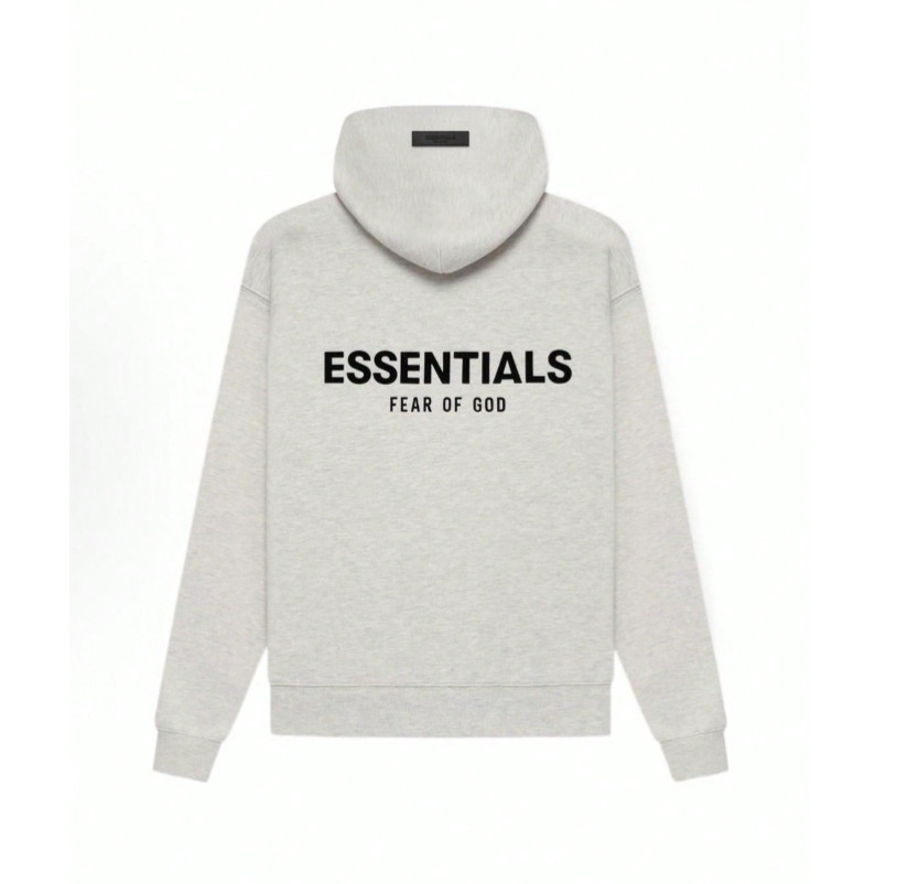 Essentials Hoodie ‘Light Oatmeal’ Loose Drop Shoulder Fall Winter 100% AUTHENTIC
