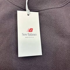 New Balance Made in USA Core Crewneck Sweatshirt SZ Small Dk Brown-red