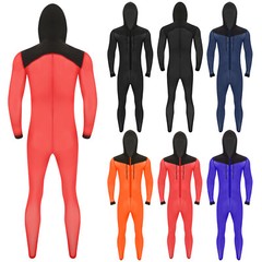 Men Jumpsuit Overalls Hooded Sexy Bodysuit One Piece Nightwear Mesh Romper