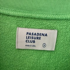 Pasadena Leisure Club Sweatshirt M L Neon Green High & Outside USA Made RRP £175