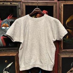 Vintage Champion Blue Bar 1970s Raglan Sweat T-Shirt Grey Cotton Men’s Sz Large