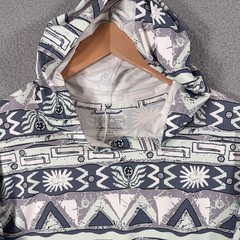 Patagonia Hoodie Mens 2XL Blue Capilene Cool Daily High Hopes Geo Aztec Pullover
