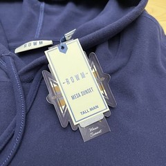 ROWM Mesa Sunset Hoodie Men’s 3XT Navy Fleece Long Sleeve Pullover Stretch NEW
