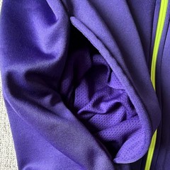 Under Armour Men’s M Purple Green Fleece Full Zip Hoodie Pockets Loose Fit