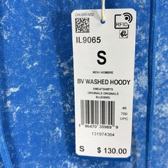Adidas Hoodie Mens Small Acid Wash 3 Stripe Reverse Weave Sweatshirt Pullover