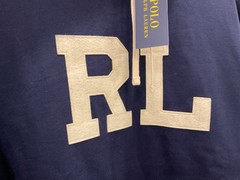 NWT Polo Ralph Lauren Navy Blue RL Monogram Letterman Hoodie Sweatshirt