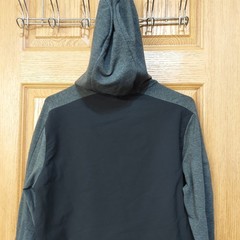 Nike Yoga Dri-FIT Hoodie Mens Small Gray Black Loose Fit Pullover DH1931-032