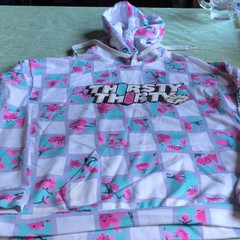 Arizona Men’s XL Multicolor Pullover Hoodie Graphic Print Pockets