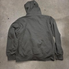 Russell Athletic Black Pullover Hoodie Mens Medium Y2K Plain Sweatshirt