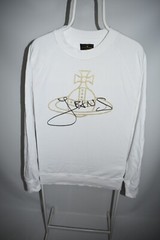 Vivienne Westwood Anglomania Gold Foil Orb Classic Sweater Sweatshirt Mens M