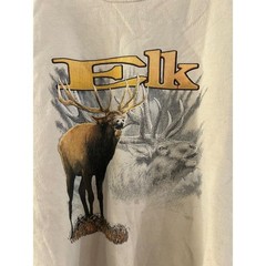 VTG Elk Wildlife Graphic Sweatshirt Mens XL Tan Good Delta Sleeve Hit Pullover