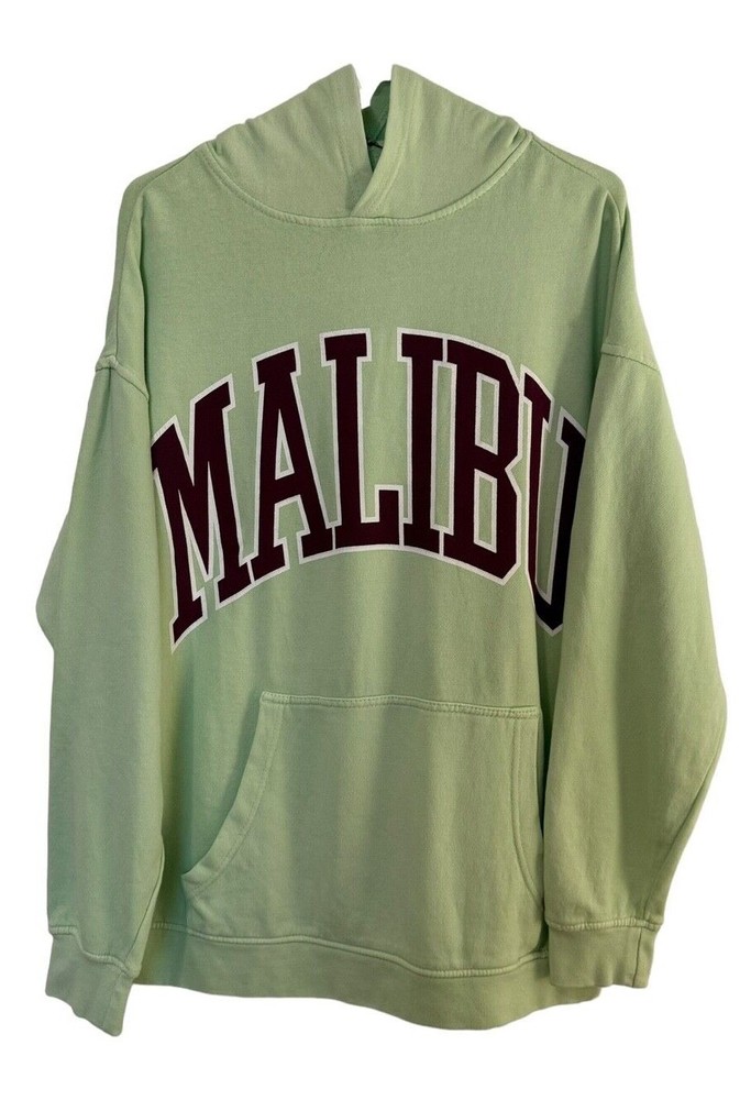 Rue21 Hoodie Green Malibu Vintage Sweatshirt Cotton Fleece Unisex 0008408 039