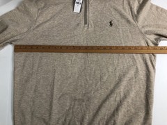 Polo Ralph Lauren Sweatshirt 1/4 Zip Pullover Heather Taupe Men Size L – NWT