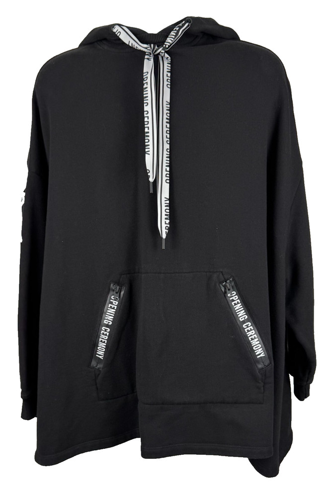 Opening Ceremony Unisex Black Hoodie Sweatshirt One Size Cotton Stretch Pockets