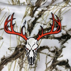 Vtg True Timber men size Large white snow camo pull over fleece hoodie USA