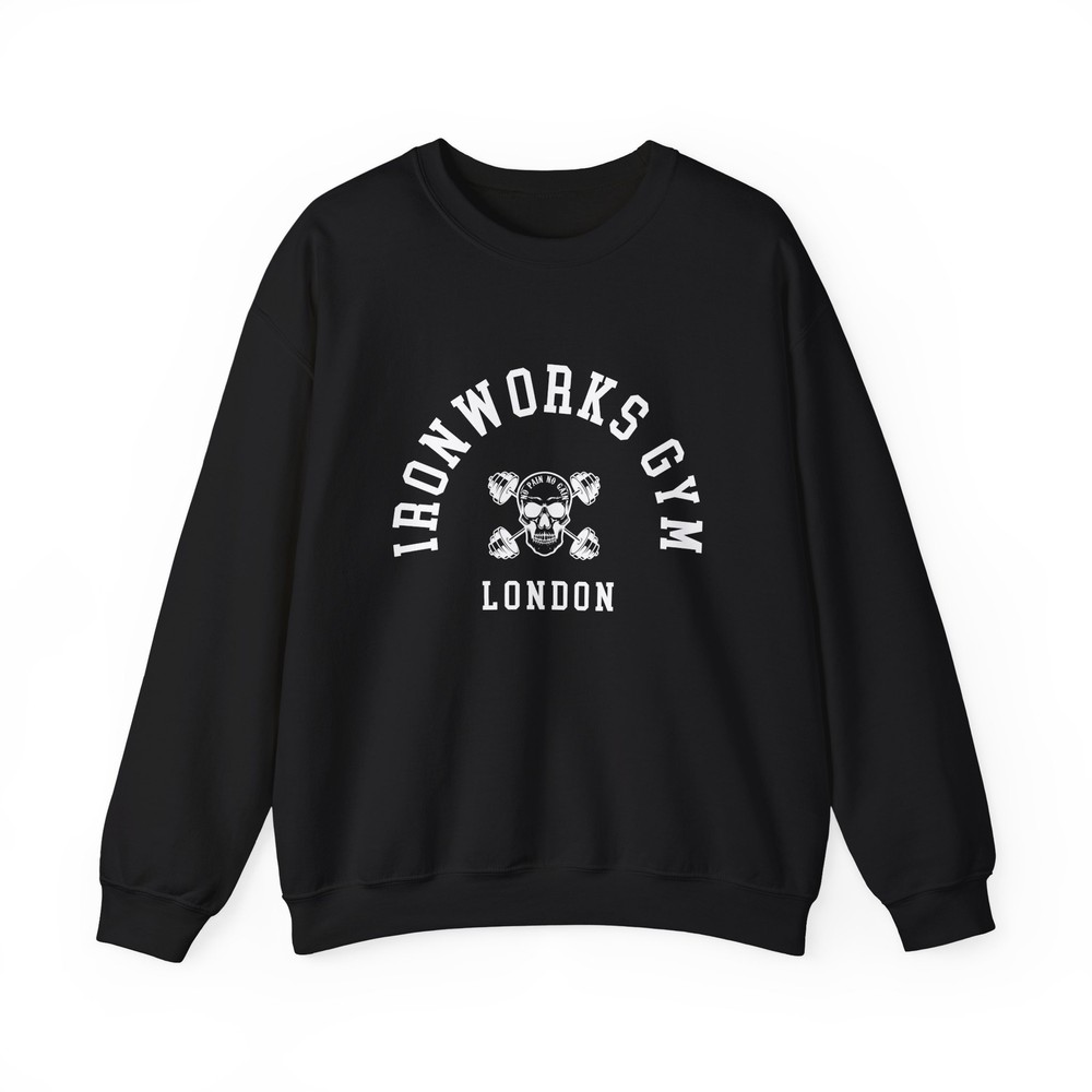 IRONWORKS GYM LONDON Sweatshirt Powerlifting Bodybuilding Shirt Weight Training