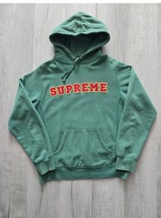 Supreme Green Cord Collegiate Hoodie SS18 size medium