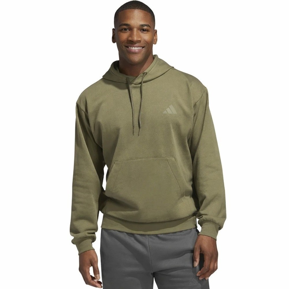 Adidas Men’s M Olive Hoodie Sweatshirt Cotton/Polyester Blend G1851